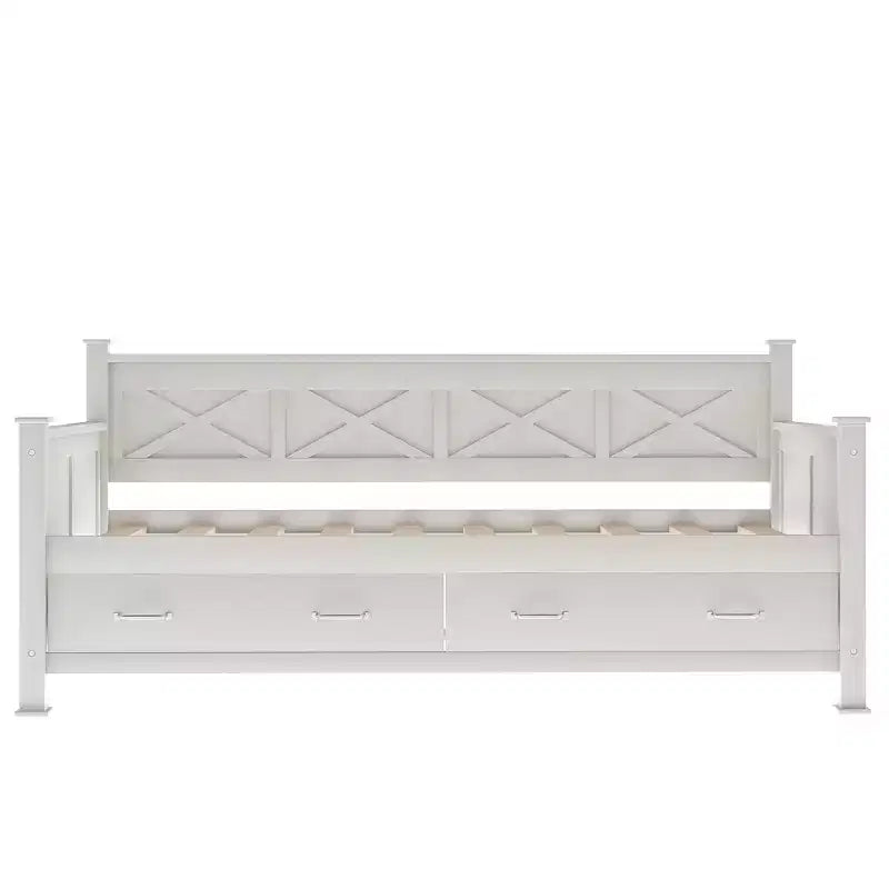 Modern and Rustic Casual Style Twin Size Wood Daybed
