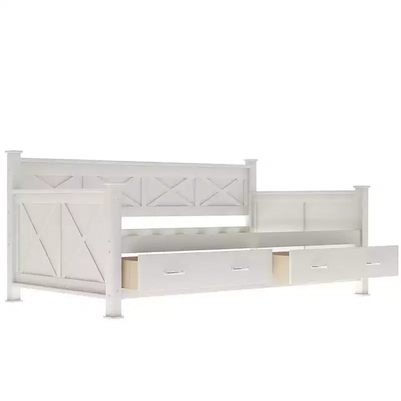 Modern and Rustic Casual Style Twin Size Wood Daybed