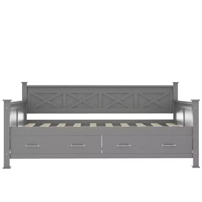 Modern and Rustic Casual Style Twin Size Wood Daybed