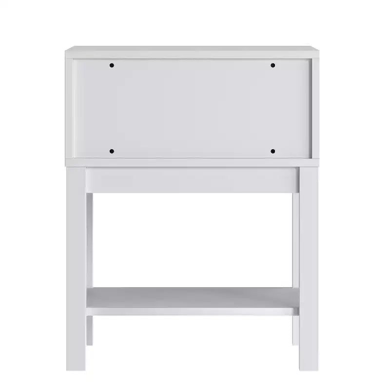Kids Single-Drawer Night Stand with Solid Wood Frame, Side Table for Kids Bedroom with Open Shelf