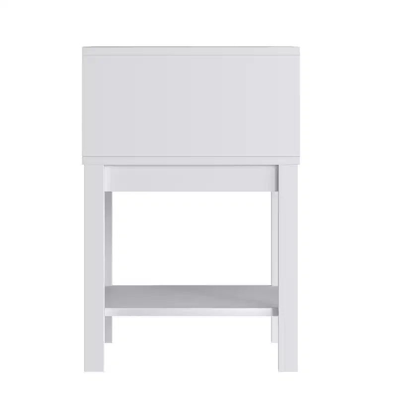 Kids Single-Drawer Night Stand with Solid Wood Frame, Side Table for Kids Bedroom with Open Shelf