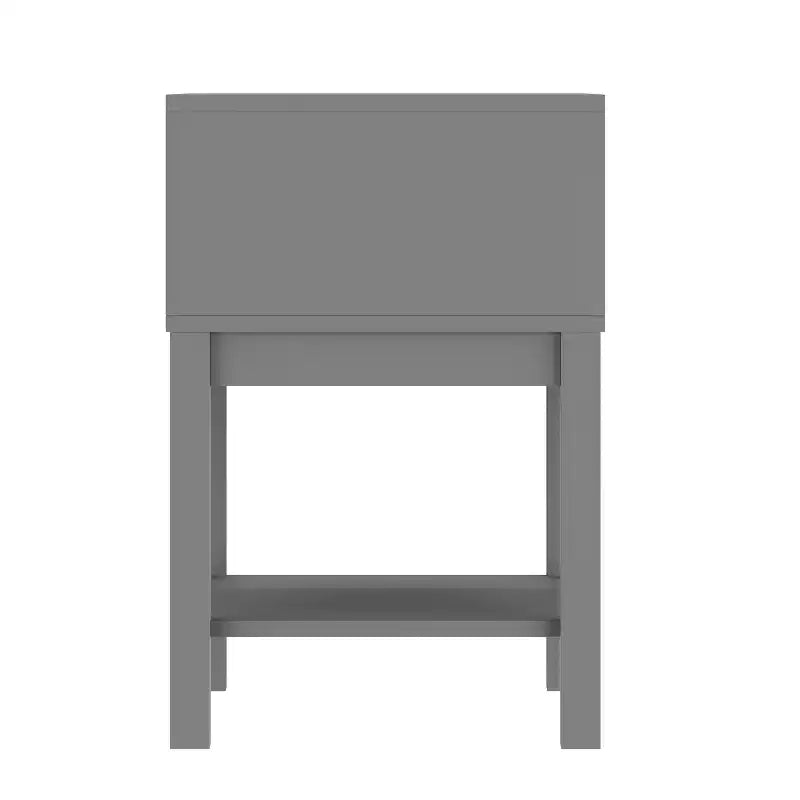 Kids Single-Drawer Night Stand with Solid Wood Frame, Side Table for Kids Bedroom with Open Shelf