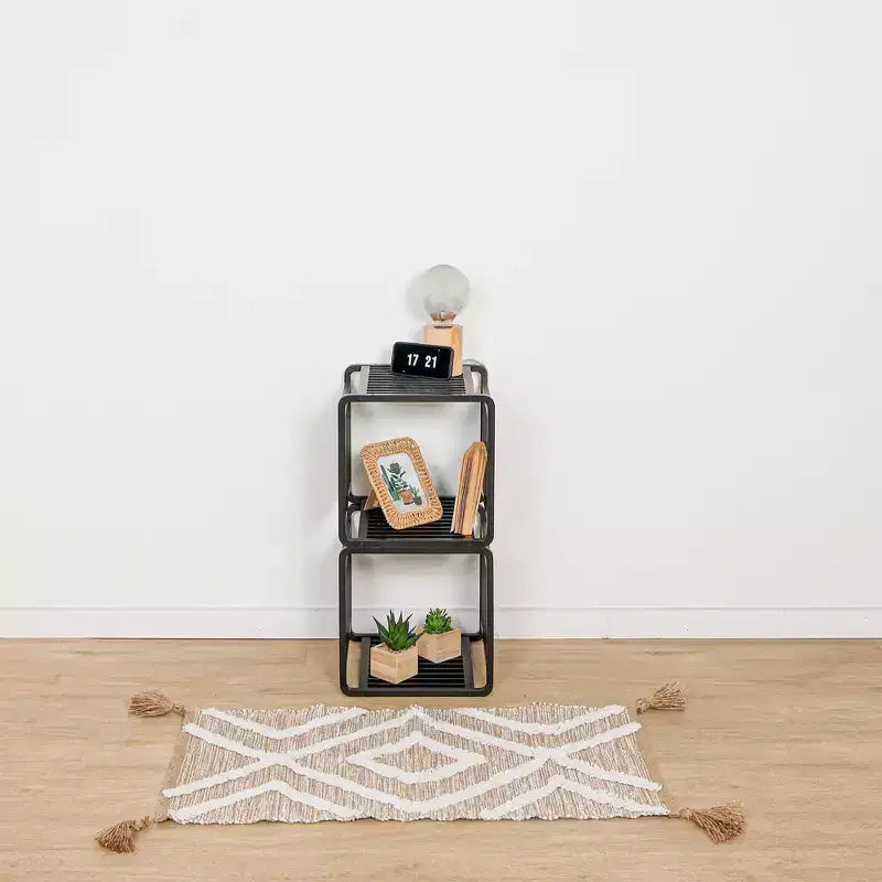 Bamboo Cube Storage, 13" Stackable Shelf Organizer