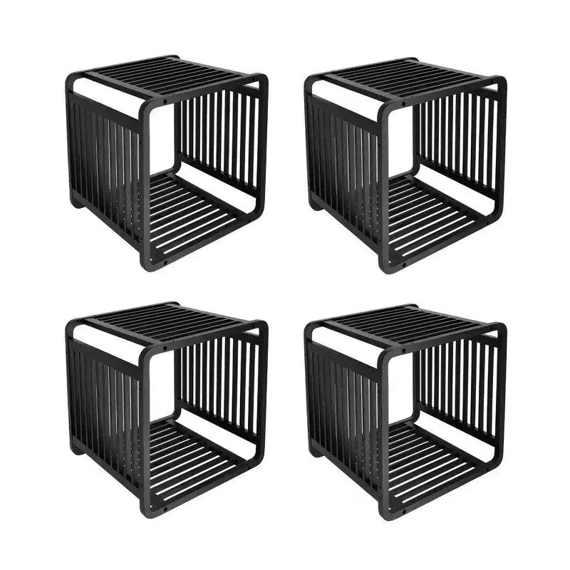 Bamboo Cube Storage, 13" Stackable Shelf Organizer