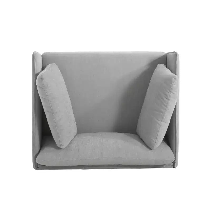 39-Inch Vintage Lounge Chair with Polyester Upholstery, Solid Wood Frame and Steel Legs, for Relaxation