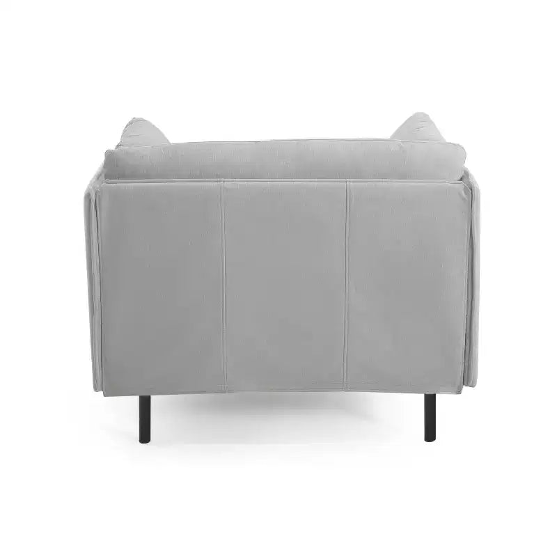 39-Inch Vintage Lounge Chair with Polyester Upholstery, Solid Wood Frame and Steel Legs, for Relaxation