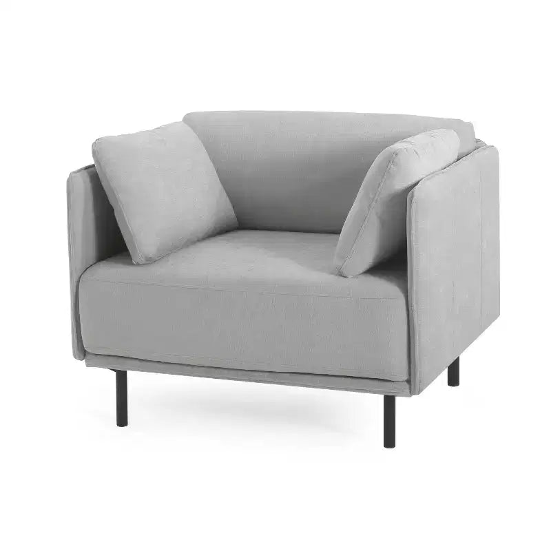 39-Inch Vintage Lounge Chair with Polyester Upholstery, Solid Wood Frame and Steel Legs, for Relaxation