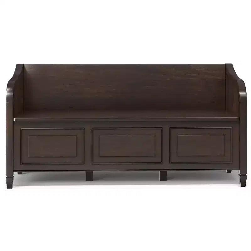 Hampshire SOLID WOOD 56 inch Wide Traditional Wide Entryway Storage Bench