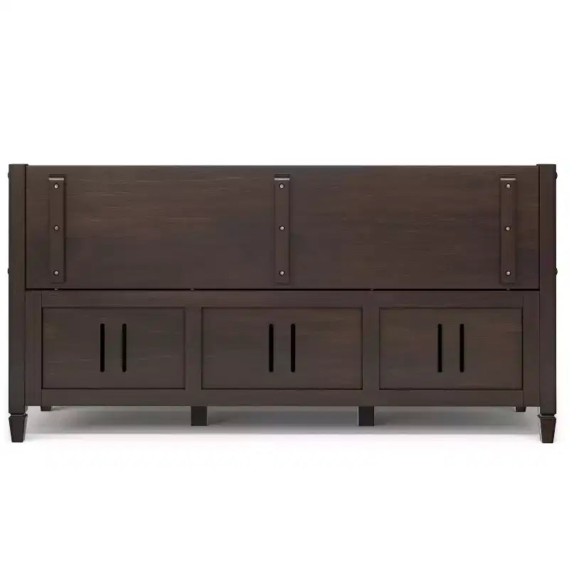 Hampshire SOLID WOOD 56 inch Wide Traditional Wide Entryway Storage Bench