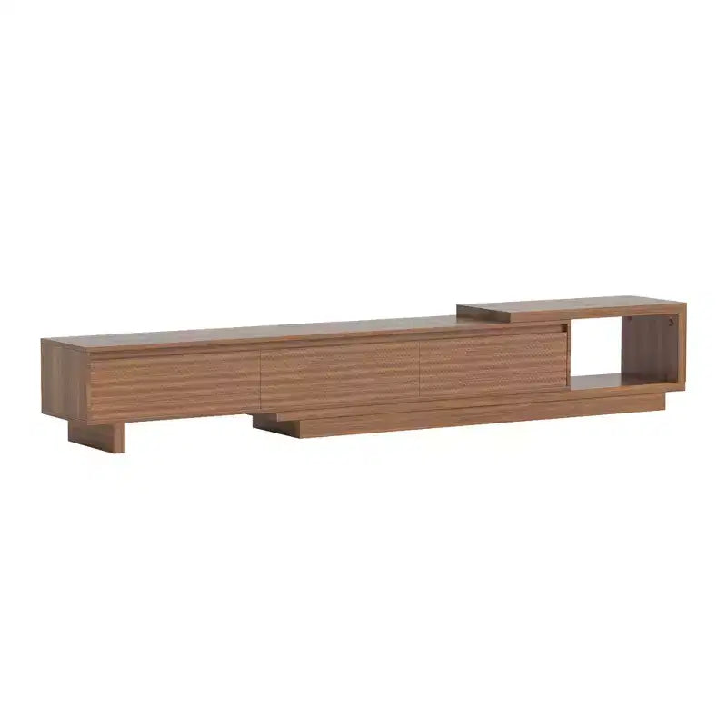 78.74–102.3" Extendable TV Stand with 3 Drawers, Textured Front Design & Modern Media Console for Living Room