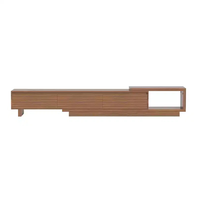 78.74–102.3" Extendable TV Stand with 3 Drawers, Textured Front Design & Modern Media Console for Living Room