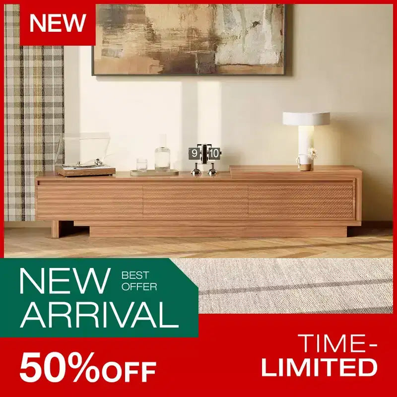 78.74–102.3" Extendable TV Stand with 3 Drawers, Textured Front Design & Modern Media Console for Living Room
