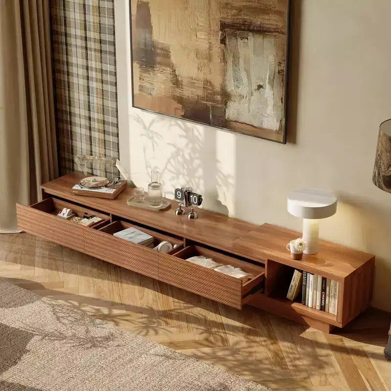 78.74–102.3" Extendable TV Stand with 3 Drawers, Textured Front Design & Modern Media Console for Living Room