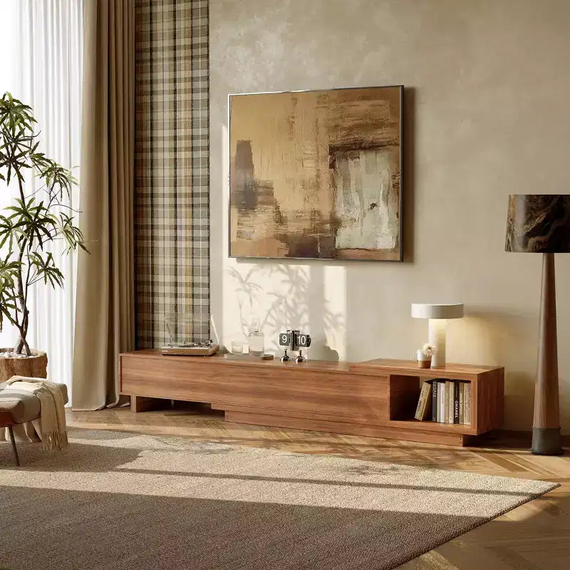 78.74–102.3" Extendable TV Stand with 3 Drawers, Textured Front Design & Modern Media Console for Living Room