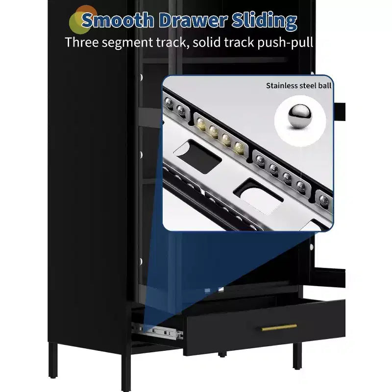73 in. Tall Narrow Arched Bookcase, Metal Arched Storage Cabinet, Modern Pantry Cabinet for Living Room, Kitchen, Office