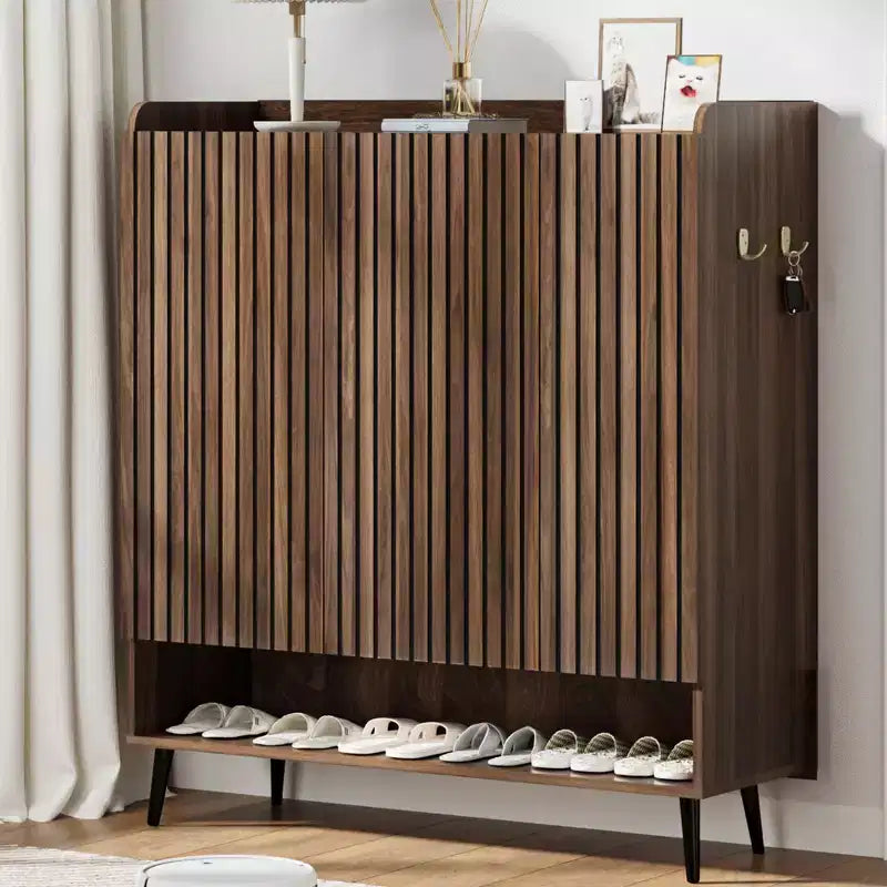 Shoe Cabinet, 30 Pairs Large Shoe Organizer with 3 Doors & Adjustable Shelves for Entryway