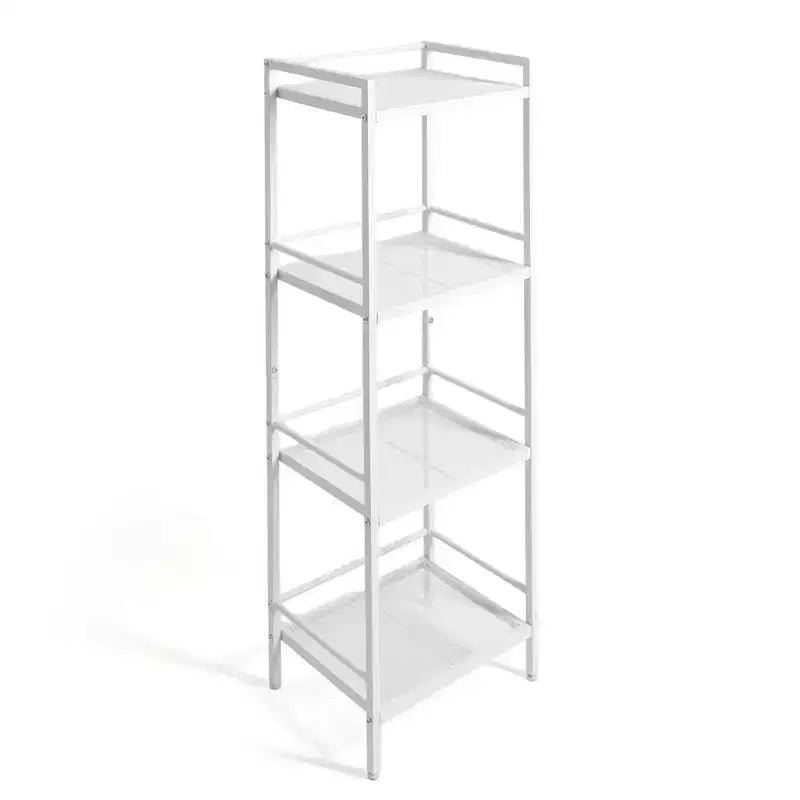 Freestanding 3/4-Tier Metal Kitchen Storage Rack  Space-Saving Organizer Shelf for Bathroom, Bedroom, Living Room, Office