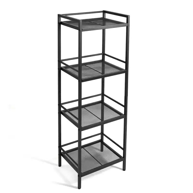 Freestanding 3/4-Tier Metal Kitchen Storage Rack  Space-Saving Organizer Shelf for Bathroom, Bedroom, Living Room, Office