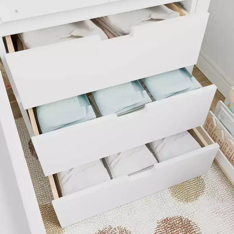 Twin Size Loft Bed with 3 Drawers & Storage Stair, Wooden House-style Bed Frame with Slide and Removable Desk