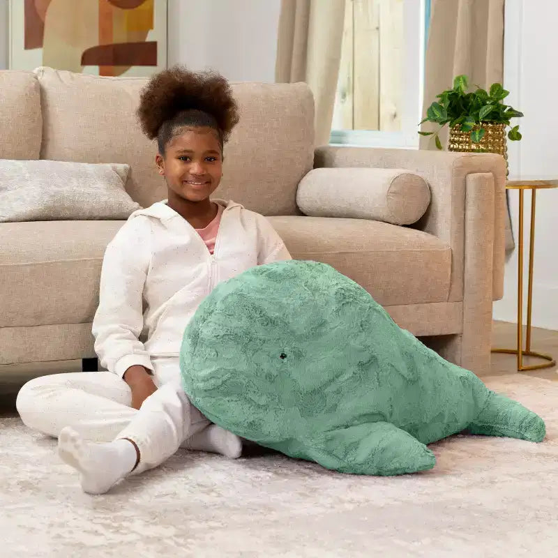 Marina the Whale Sea Buddy Large Kids Stuffed Animal Bean Bag and Pouf