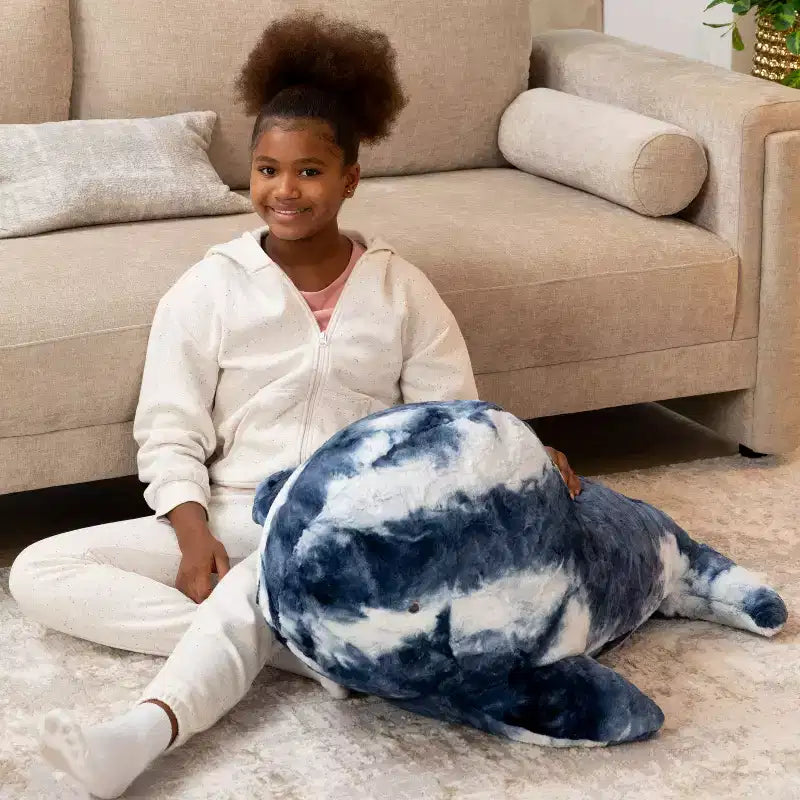 Marina the Whale Sea Buddy Large Kids Stuffed Animal Bean Bag and Pouf
