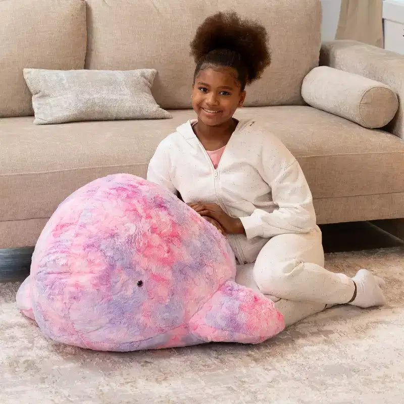 Marina the Whale Sea Buddy Large Kids Stuffed Animal Bean Bag and Pouf