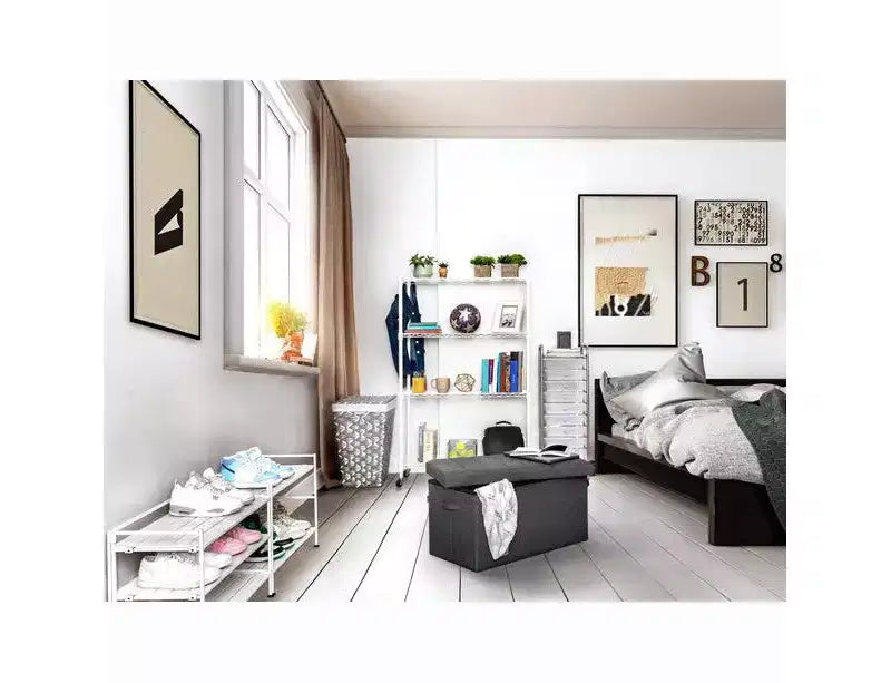 Channel Tufted Storage Trunk with Handles, 30 W x 15.7 D x 15.7 H