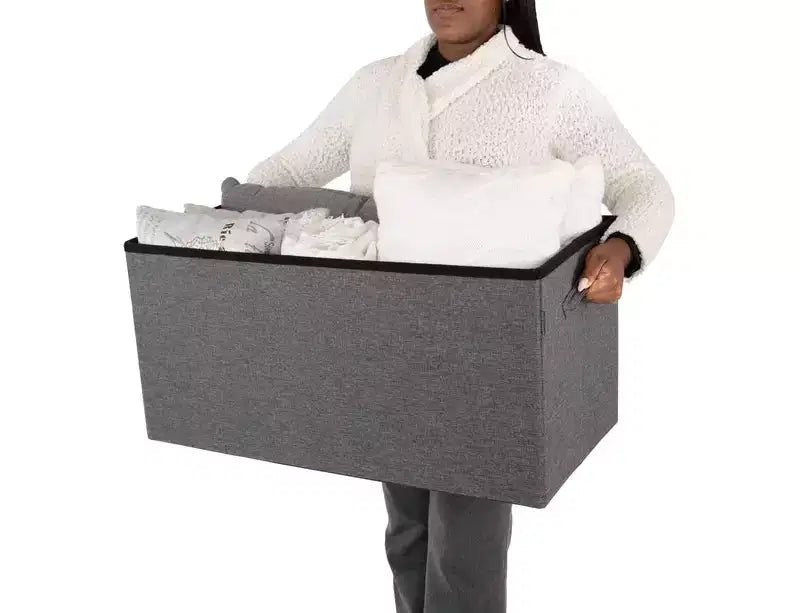 Channel Tufted Storage Trunk with Handles, 30 W x 15.7 D x 15.7 H