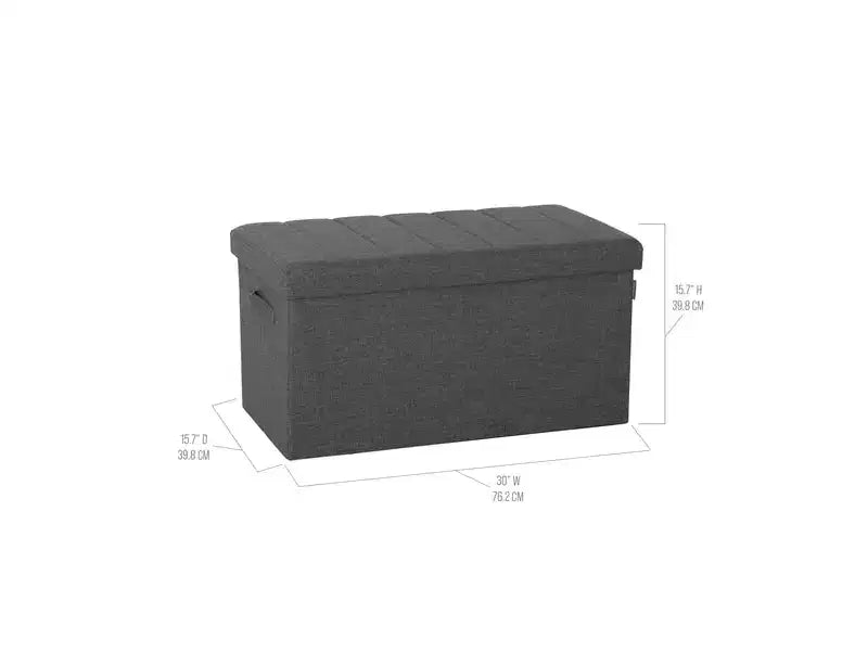 Channel Tufted Storage Trunk with Handles, 30 W x 15.7 D x 15.7 H
