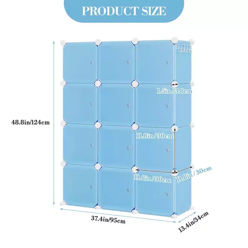 Shoe Cabinet Organizer, Portable Stackable Shoe Rack with 2 Hooks, Freestanding Space Saving Storage for Bedroom, Closet, Entryway, Apartment