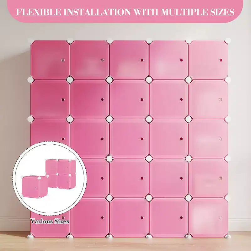 Shoe Cabinet Organizer, Portable Stackable Shoe Rack with 2 Hooks, Freestanding Space Saving Storage for Bedroom, Closet, Entryway, Apartment
