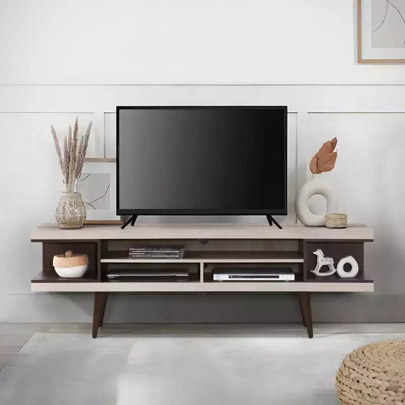 70.87 in. Wood TV Stand with 5 Storage Shelves Fits TV's up to 75 in.