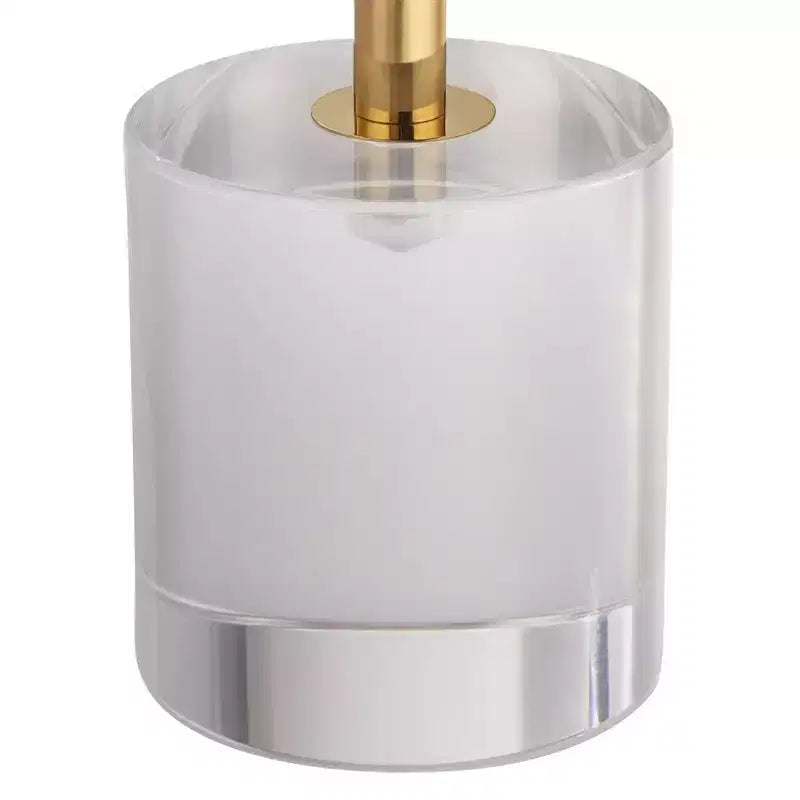 Callie 14 Wide Gold and Clear Acrylic Round Side Table