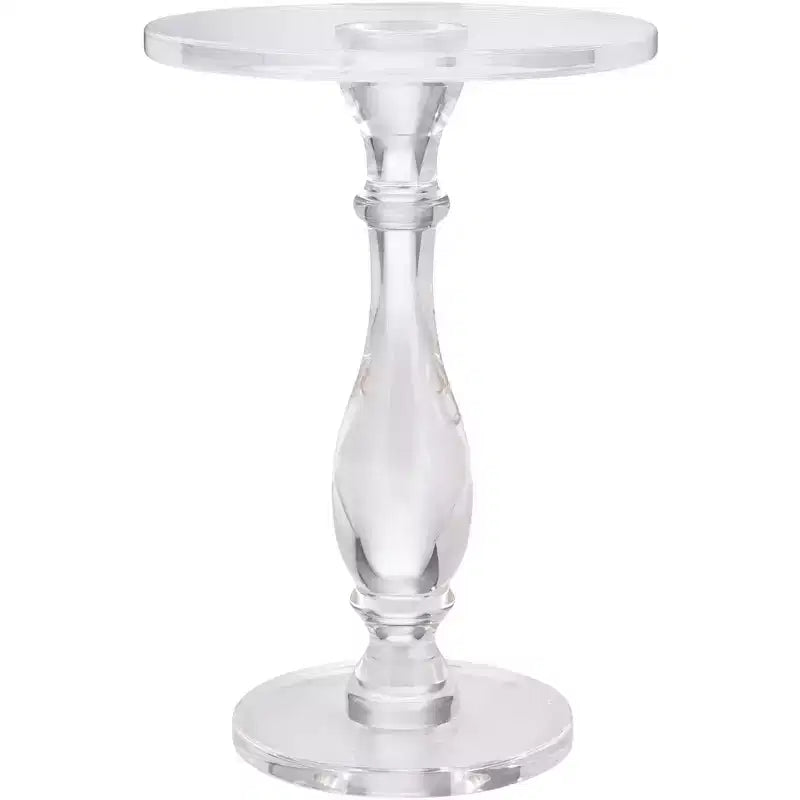 Rosaline 13 1/4 Wide Clear Acrylic Pedestal Side Table
