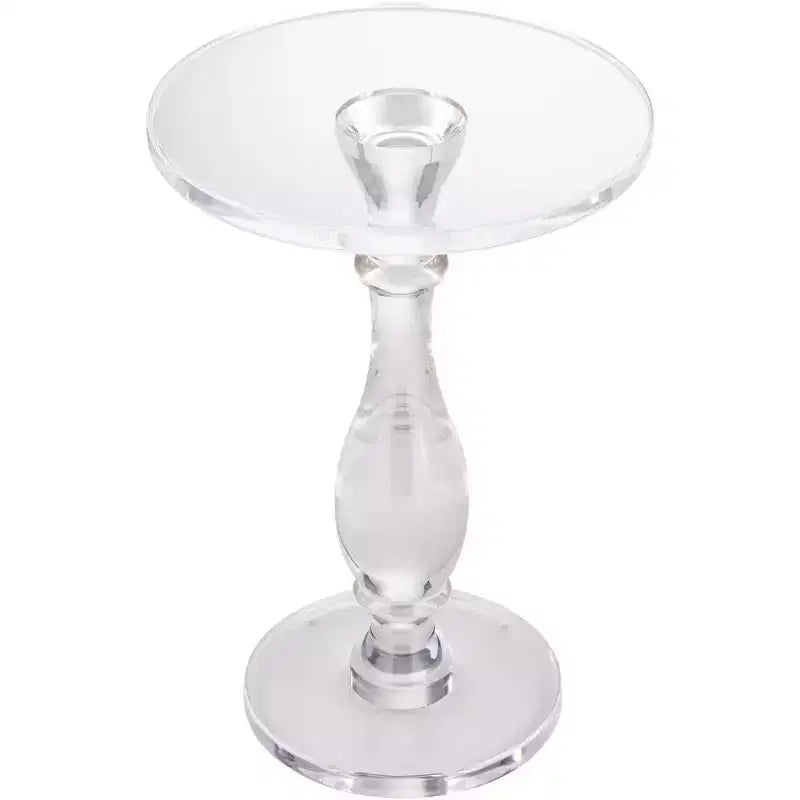 Rosaline 13 1/4 Wide Clear Acrylic Pedestal Side Table