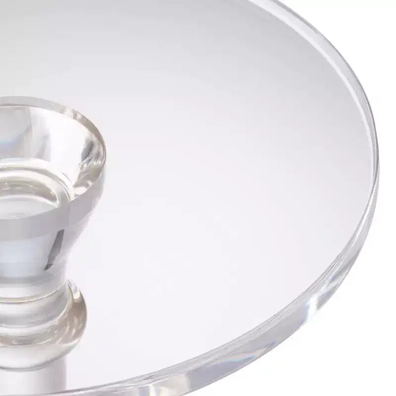 Rosaline 13 1/4 Wide Clear Acrylic Pedestal Side Table