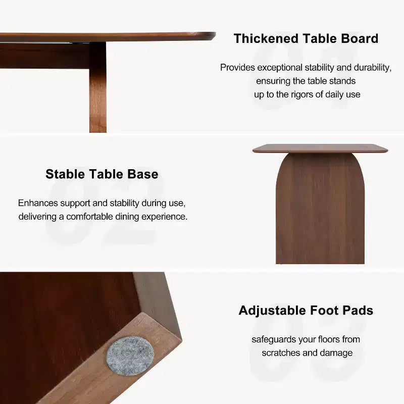 Modern Wood Kitchen Table Dining Room Table