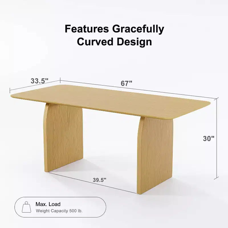 Modern Wood Kitchen Table Dining Room Table
