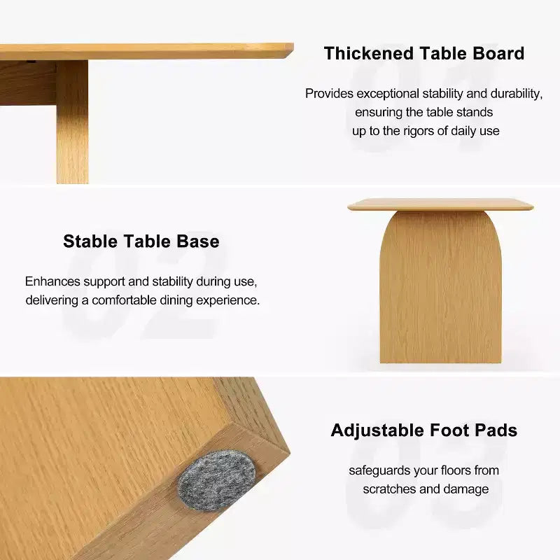 Modern Wood Kitchen Table Dining Room Table