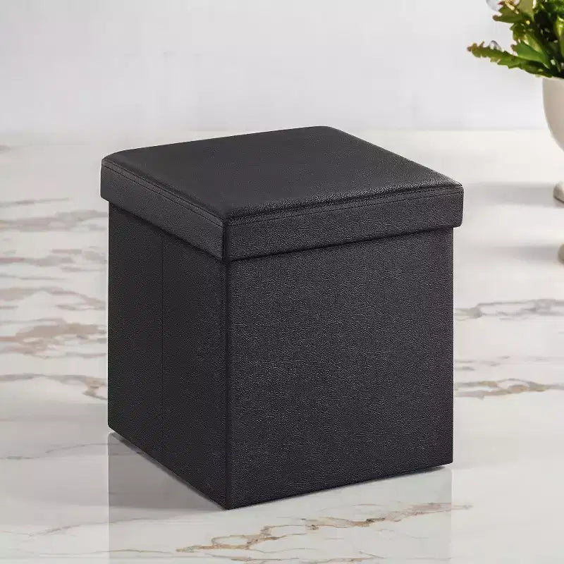 15 Ottoman with Storage, Folding Footstool, Storage Ottoman Bench, Cube Storage Chest 660 lb Load Capacity