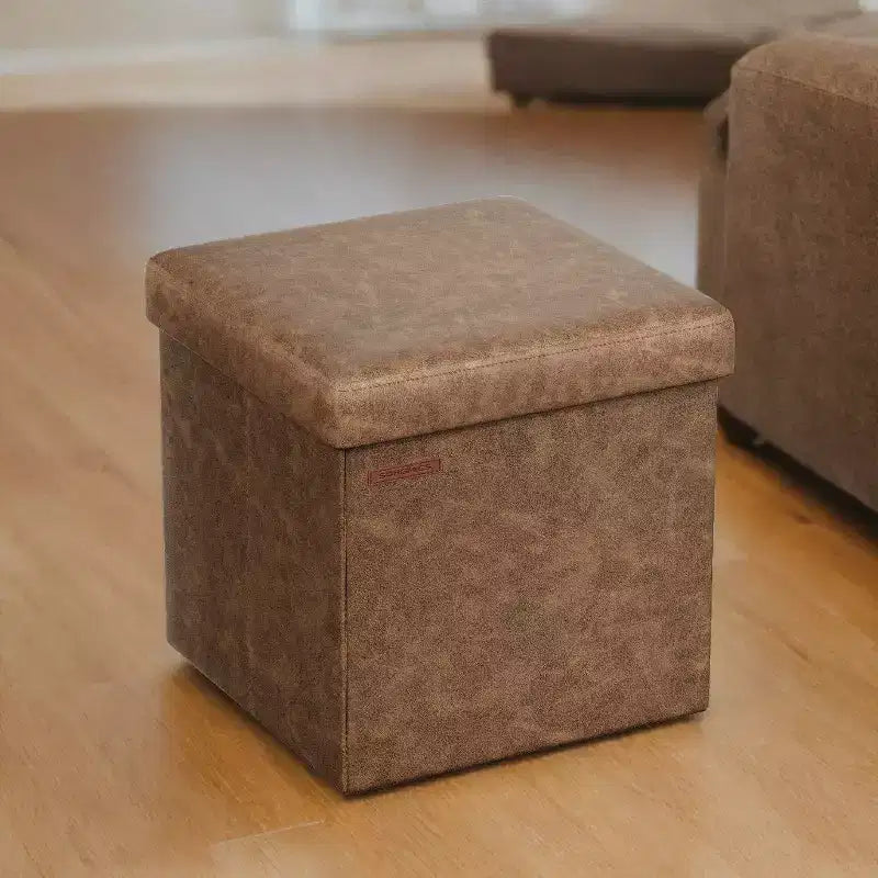 15 Ottoman with Storage, Folding Footstool, Storage Ottoman Bench, Cube Storage Chest 660 lb Load Capacity