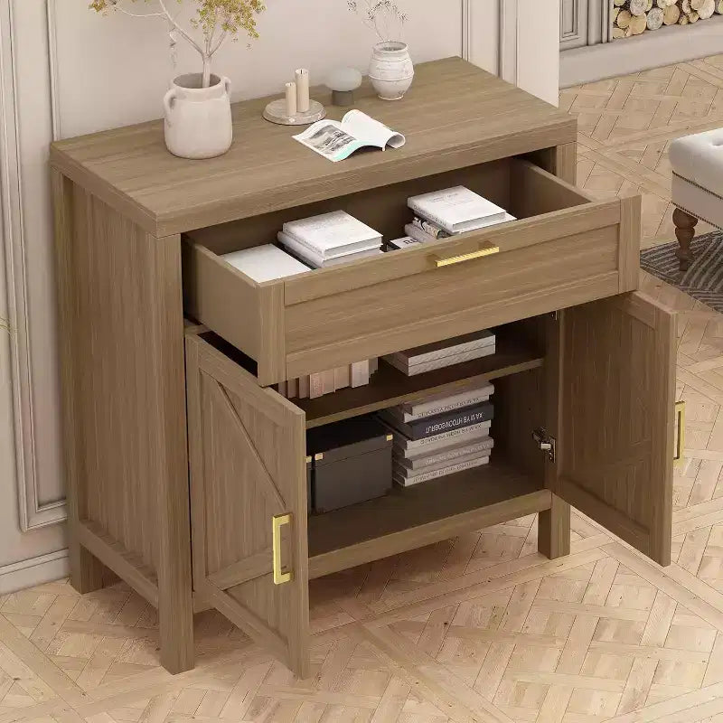 34.3" Buffet Cabinet Sideboard with Storage, 2 Doors and Adjustable Shelf, Console Coffee Bar Cabinet for Entryway Living Room Kitchen